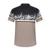Nova Camisa Casual Masculina de Lapela Antirrugas Transfronteiriça Camisa de Moda Casual com Estampa Digital Tendência 3001