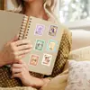 50 Piezas de Lindas Pegatinas de Perro Estilo Sello Retro con Diseños de Cachorros de Dibujos Animados, Pegatinas Decorativas Impermeables para DIY para Teléfonos Móviles y Computadoras