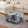 Funda de Sofá Rectangular Ottomana Estampada Transfronteriza Funda Cuadrada para Reposapiés de Sala de Estar Extraíble y Lavable Funda Elástica para Taburete