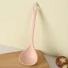 Cuchara de Paja de Trigo, Cuchara Sopera Grande de Plástico para Uso Doméstico, Cuchara para Gachas con Mango Largo, Utensilio de Cocina, Cucharón para Sopa, Cuchara para Gachas con Mango Largo