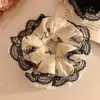 Malha Lace Headwear Antigo Elegante Anel de Cabelo Alto Elástico para Todos os Combos Corda de Cabelo Corda de Cabelo Anel de Cabelo do Intestino Grosso