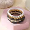Set de Pulseras de Arcilla Suave para el Día de la Madre Pulsera Rosa con Perlas y Letras Fresca y Dulce para Regalo de Mamá Venta al por Mayor