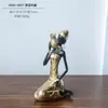 Figura Africana Retrô Estatueta de Mulher Negra Decoração de Casa Sala de Estar Armário de Vinho Gabinete de TV Hall de Entrada Artesanato em Resina
