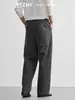 Pantalones de hombre de pierna ancha con doble pliegue, nueva colección otoño 2026, corte holgado, pierna recta, adecuados para el trabajo y el uso casual