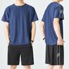 2025 Nuevo Verano Secado Rápido Seda de Hielo Manga Corta Traje de Shorts Deportivos para Hombre Casual Deportivo Talla Grande Conjunto de Dos Piezas para Correr