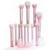 Set de brochas de maquillaje transfronterizo nuevo de 4, 6, 8 y 12 piezas con mango largo, brocha para contorno, brocha para polvos, brocha para cejas en stock