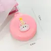 Pente de almofada de ar fofo de desenho animado macaron, pente pequeno portátil de alta estética com espelho e função de massagem, atacado