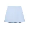 Conjunto de Dos Piezas de Punto Ligero Transfronterizo ZA Color Azul Claro Elegante Temperamento Cárdigan Corto Superior Falda de Línea A