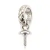 Montura de colgante de perla pequeña versátil y elegante de plata pura S925, joyería de plata, colgante de collar hecho a mano, material de montura de plata
