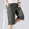 Shorts Casuales Refrescantes para Hombre, Shorts de Verano Ligeros, Transpirables, de Corte Holgado, a la Rodilla para Padres de Mediana Edad