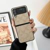 Adecuado para Samsung Zflip 40% de descuento Funda Apilada para Teléfono Móvil Patrón C Funda de Cuero Zflip4 Funda de Cuero de Moda Zflip5 Funda Protectora