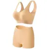 Ropa Interior para Mujer Sin Aros Reúne Impacto a Prueba de Golpes Transpirable Sujetador Deportivo Anti-rozaduras Sin Marcas Sin Dobladillo Traje de Seguridad