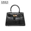 Bolso de Mujer Dongou Nuevo de Piel de Cocodrilo Casual y Versátil 25 Bolso Kelly Pequeño Fresco Bolso de Mano para Mujer Bolso de Hombro Cruzado