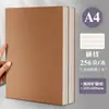 Cuaderno de Bocetos de Papel Kraft Vintage Extra Grueso, Papel Engrosado para Preparación de Exámenes, Diario de Oficina para Estudiantes, Cuaderno A4 en Blanco con Rayas