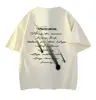 Camiseta de Manga Corta de Algodón Puro de Peso Pesado 260g para Hombre, Ajuste Holgado de Verano, Camiseta Base Estampada No Transparente, Top de Marca de Moda, Camiseta de Hombre