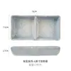 Plato de Cerámica de Doble Compartimento para Salsas Plato de Cerámica de Tres Compartimentos Estilo Japonés para Salsas de Barbacoa Plato Pequeño Plato para Sazonar Hot Pot Plato para Sazonar Barbacoa