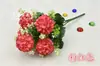Atacado de fábrica 5 garfos crisântemo bola novo outono decoração de flor artificial display flor de seda floral 5 hortênsia