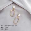 Pendientes Ovalados de Plata con Diamantes Completos Moda Exagerada Ovalados Incrustados Completamente con Diamantes Pendientes de Celebridad de Internet Venta al por Mayor de Fábrica