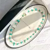 Collar de Cadena para Clavícula con Diseño Retro de Imitación de Turquesa y Perla de Agua Dulce Natural de Alta Calidad