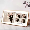 Soporte de Exhibición para Marco de Fotos de Tres Rejillas Impresión Personalizada de Fotos Fotos de Boda Retrato Familiar Foto Adorno de Cristal