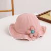 Touca de bebê de renda outono fofa super fofa chapéu de pescador infantil para meninos e meninas chapéu balde flor primavera e outono chapéu balde à prova de sol