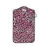 Patrón de Leopardo Rosa de Aspecto Elevado Tela Doble Transfronteriza Borde Aceitado Cuero Lanyard de Punto Temu Tablero de Pase de Abordar