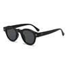 Nuevas gafas de sol redondas vintage con diseño de uñas de arroz para hombres y mujeres, gafas de sol de alta gama de moda europea y americana, gafas de sol anti-ultravioleta