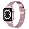 Para Apple iwatch9/SE pulseira de metal inteligente T-type tartaruga fivela traseira milanis relógio pulseira