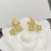 Novos Brincos Simétricos em Formato de Coração e Trevo de Quatro Folhas da Marca Dior/Dior 2025 para Mulheres com Pino de Prata, Brincos de Luxo Atacado