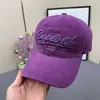 Nueva Gorra de Béisbol Bordada con Letras Retro para Mujer con Visera Ancha, Circunferencia de Cabeza Grande, Gorra Protectora Solar Estilo Coreano que Hace que la Cara se Vea Más Pequeña