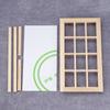 1:Casa de muñecas de 12 pulgadas CASA DE MUÑECAS mini puertas y ventanas lisas en blanco pequeña ventana de 12 cuadrículas lisa en blanco se puede colorear