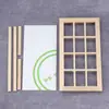 1:12 MUÑECAS CASA DE MUÑECAS mini puertas y ventanas lisas en blanco ventana de 12 rejillas lisas en blanco se pueden colorear