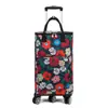Carrito pequeño para la compra del hogar rueda universal carrito de compras portátil bolso de mano bolsa de compras de papel de aluminio aislante bolsa con ruedas venta al por mayor