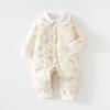 Macacão Acolchoado de Algodão para Bebê Menina, Acolchoado e Espessado Roupa de Outono e Inverno, Macacão, Macacões, Roupa Infantil