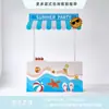 Cenário de Montagem de Evento com Tema de Verão Display de Loja em Shopping de Verão Decoração de Prancha de Surf Fundo de Decoração com Placa Kt