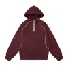 Sudadera con capucha y media cremallera NASA ABOUT de peso pesado para hombre, nuevo modelo otoño 2026, con líneas de costura distintivas, chaqueta de moda