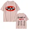 Camiseta com Estampa Gráfica Rock Band Kmfdm Tour 97 Verão Masculina e Feminina Retrô Gótico Punk Streetwear