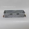 Bandeja nórdica para restaurante, cuadrada, de metal galvanizado, bandeja de almacenamiento para baño, cesta de hierro para frutas, plato para pastel