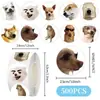 Coleção de adesivos de gato e cachorro de desenho animado, animais de estimação fofos, gato e filhote misturados, adesivos decorativos à prova d'água para Diário/Caderno, Copo d'água