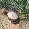 Decoración de madera de tilo tallada a mano, gatito, objeto de escritorio, regalo de cumpleaños para compañeros de clase, accesorios para el hogar, fábrica al por mayor