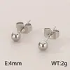 Pendientes Redondos de Perlas Personalizados Unisex en Múltiples Tamaños y Colores, Pendientes Sencillos y Modernos de Acero de Titanio con un Toque de Lujo Ligero y de Alta Gama