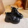 Botas Martin de Color Sólido para Niños Medianos y Grandes 2026 Otoño Estilo Retro Cremallera Lateral Botas para Niños Botas Cortas para Niñas Modernas
