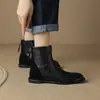 Botines Planos de Tobillo Redondos Estilo Coreano Retro Suaves para Viaje Diario Mujer 2026 Otoño/Invierno Nuevo Estilo de Moda Tendencia Patchwork Botas Adelgazantes