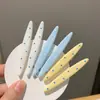 Grampo de Cabelo Bolinhas Azul Creme e Branco para Mulheres Estilo Coreano Presilha Bico de Pato Presilha Lateral Presilha de Moda para Franja Grampo de Cabelo Acessório de Cabelo
