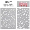Pegatinas de arte para uñas de mariposa de pan de oro transfronterizas, colores surtidos, lote mixto, mariposa adhesiva de respaldo plano, pegatinas DIY para uñas, DH677