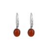 Un Ciervo Plata Esterlina S925 Patrón Pimiento Sangre Fideos de Huevo Simple Moda Nicho Gancho Alto para la Oreja Personalidad Temperamento Pendiente