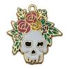 Halloween Transfronteiriço Fantasma Caveira Morcego Pingente de Gota de Óleo Acessórios de Joias Brincos DIY Colar Chaveiro Pingente