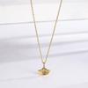Collar Simple de Acero de Titanio con Hoja de Ginkgo para Mujer, Diseño Nicho de Verano, Cadena para Clavícula de Celebridad de Internet, Joyería de Moda de Oro de 18k