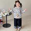 Ropa de Abrigo para Niñas Primavera y Otoño 2025 Nueva Ropa Infantil Cárdigan Casual Ropa Exterior Bebé Principios de Otoño Tops con Estampado de Dibujos Animados