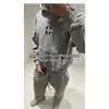 Conjunto de Jaqueta Casual Versátil Masculino Transfronteiriço Outono Inverno Marca Tendência Estampa de Moda Conjunto de Moletom com Capuz Manga Longa